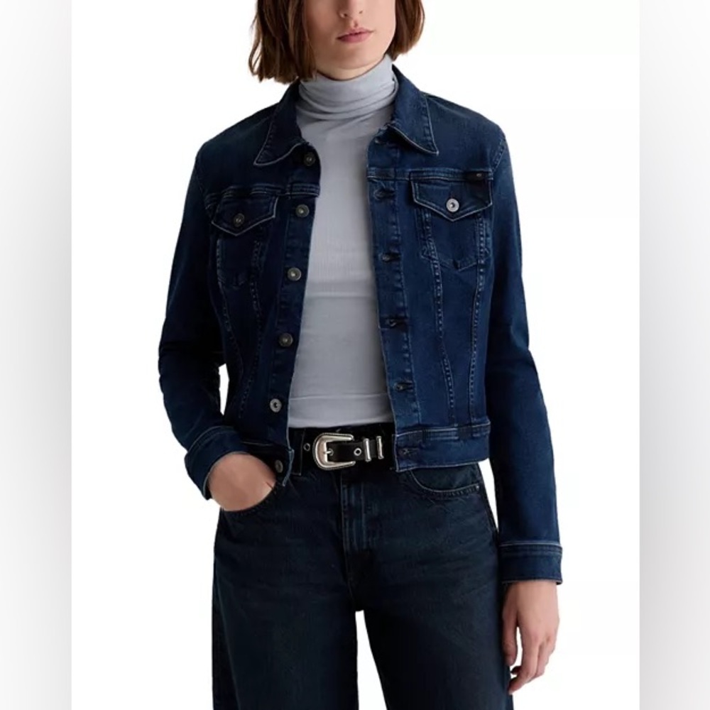 AG Adriano Goldschmied Robyn Dark Blue Jean Jacket